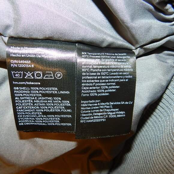 H&M Divided Women’s Coated Varsity Bomber Jacket Winter Size XXS - Picture 16 of 16